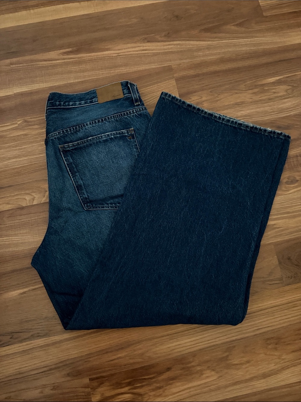 Madewell Dark Blue Wide-Leg Jeans - Picture 2 of 6